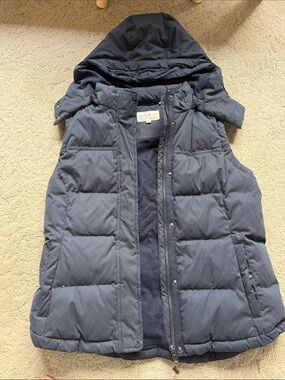 Jack Wills Navy Hooded Puffer Vest